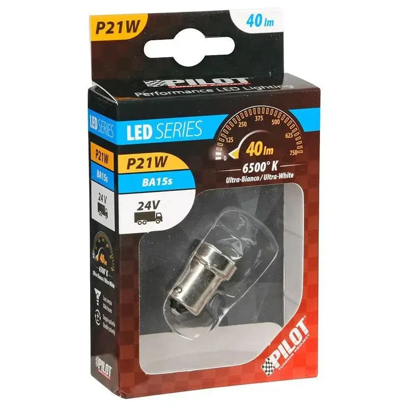 LED autožiarovka P21W biela