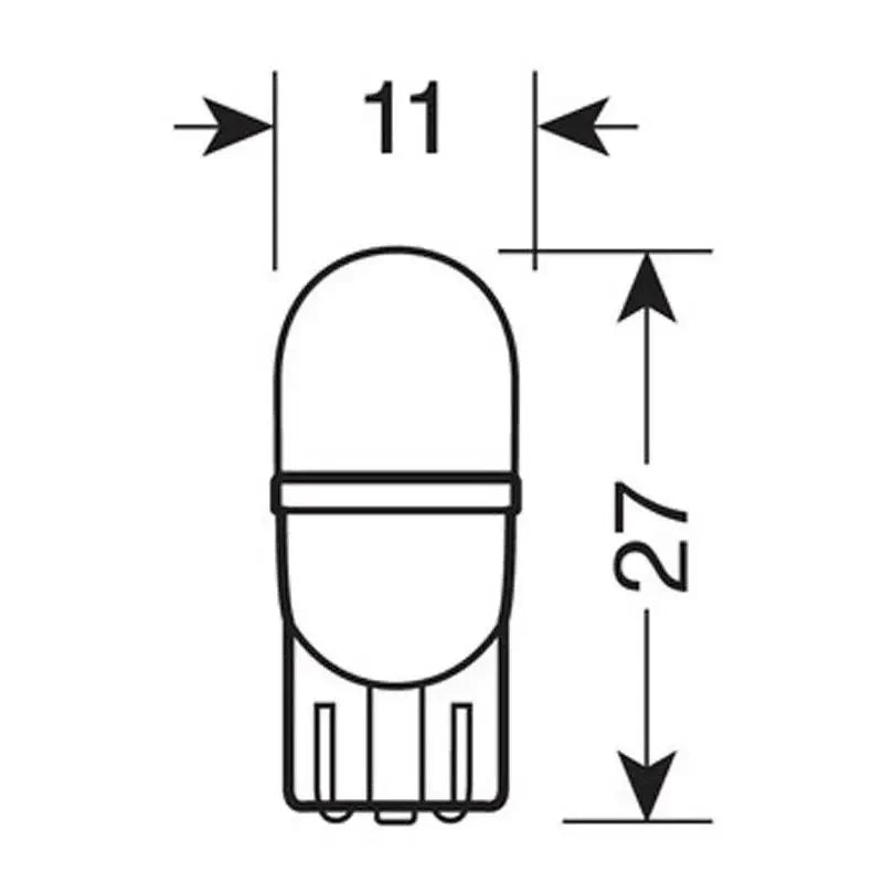 LED autožiarovka T10 modrá 2ks