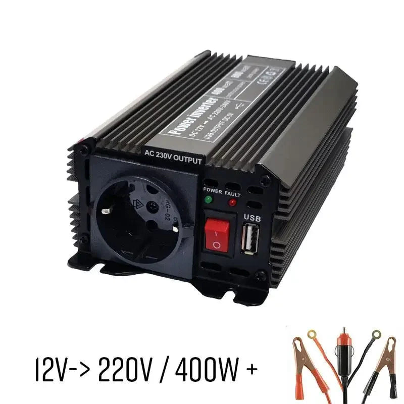 Menič napätia z 12V na 220V 400W Invert